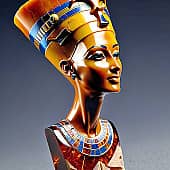 Нефертити царица египта из янтаря