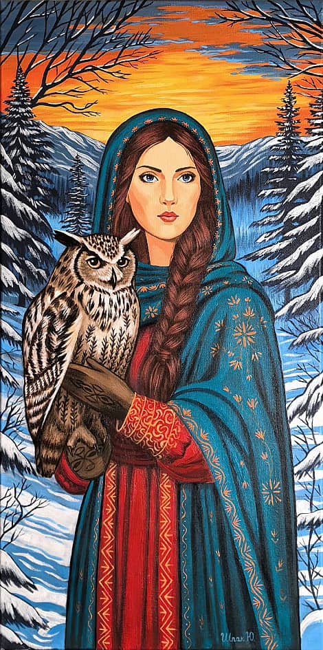 Девушка и сова