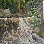 Водопад. Пленэрная живопись ZhNataly