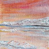 Полярные зори (миниатюра-этюд 9см) (1), художник Alex Norden