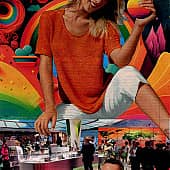 Не болтай! Виртуальное и реальное. Коллаж.