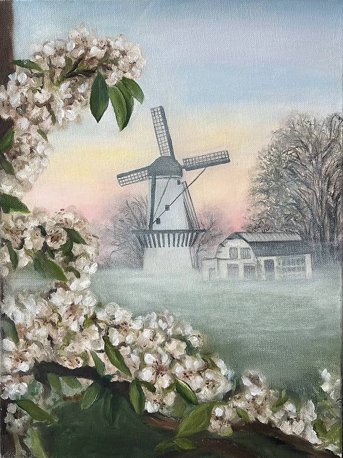 Мельница ранним утром