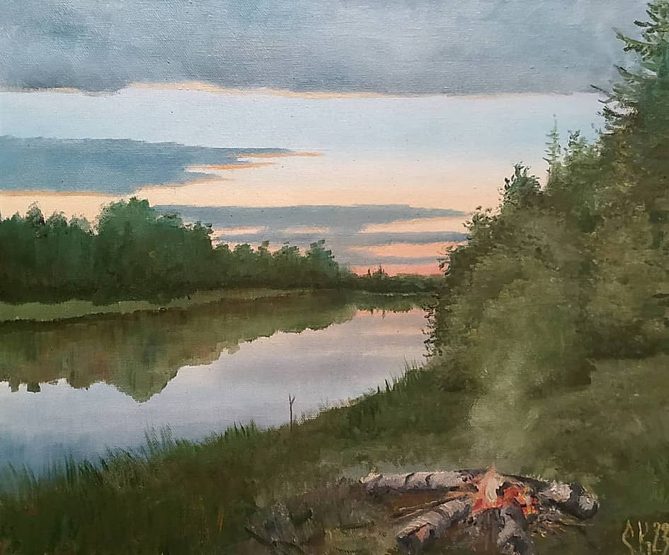 На вечерней зорьке...