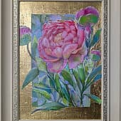 Одинокий пион (2), художник Ирина Стукова