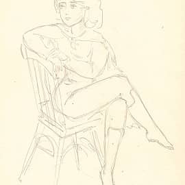 В ожидании выхода. Набросок