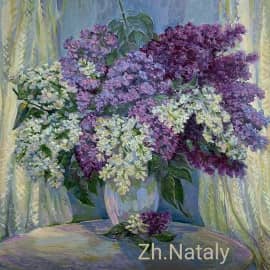 Сирень, картинв маслом на холсте ЖуравлёваАрт