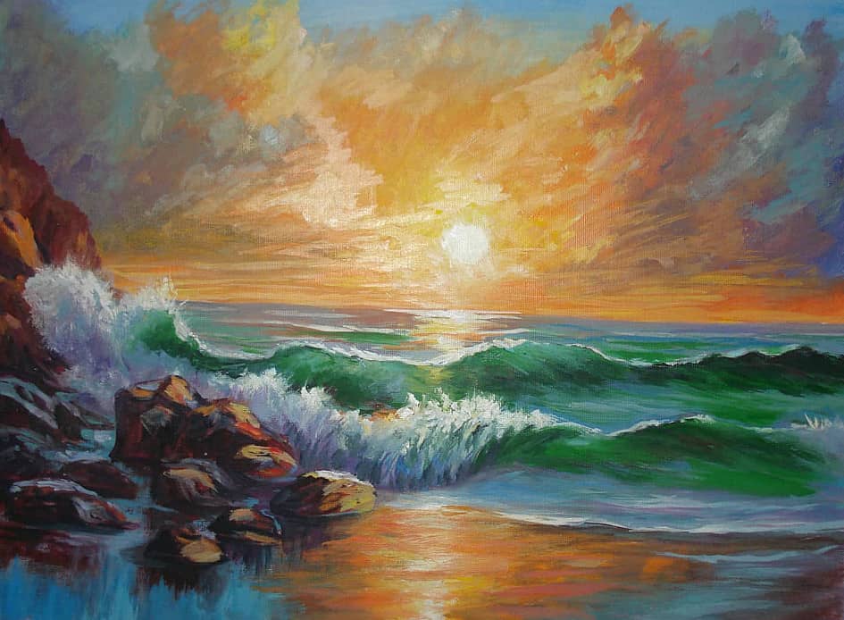 Солнце на закате.