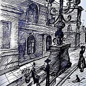 У Мухинского училища (1), художник Екатерина