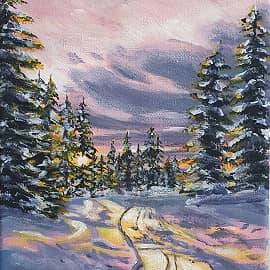 Морозный закат