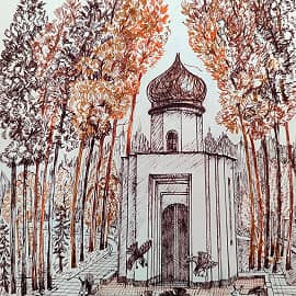 Зарисовка в парке Новосибирск