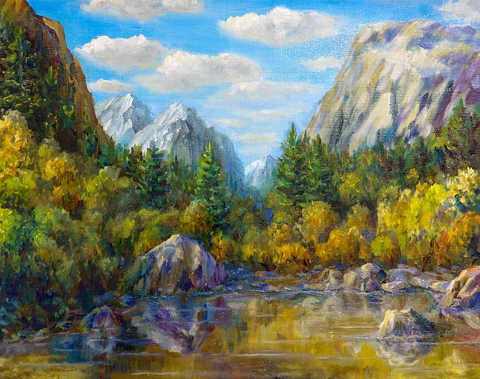 Домбайский  горный пейзаж