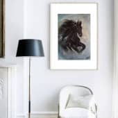 Черная лошадка (1), художник Валентина Худякова