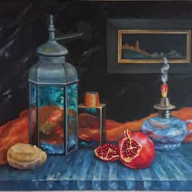 Натюрморт с фонарем