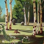 Березовая роща: взгляд в духе Куинджи