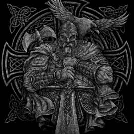 A warrior and a crow