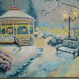 Беседка в зимнем парке