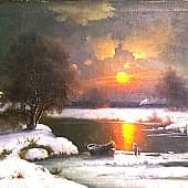 Хмурый закат.