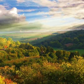 осень в солнечных лучах