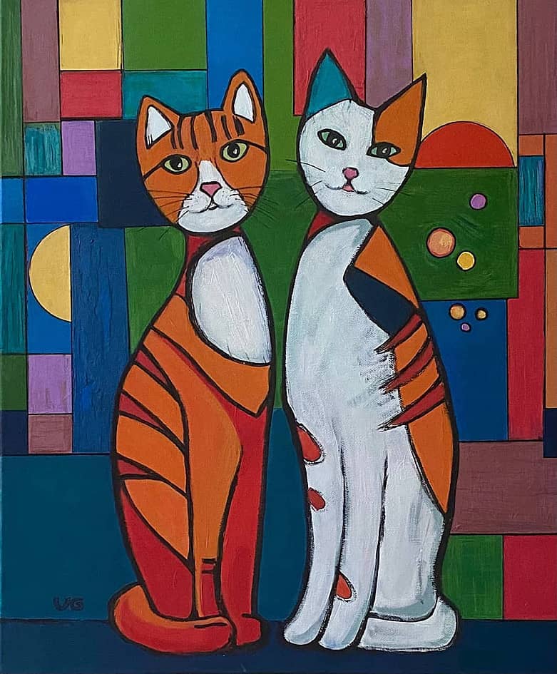 Картина с котами МЫ С ВА-АМИ