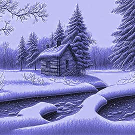 Зимний пейзаж 07