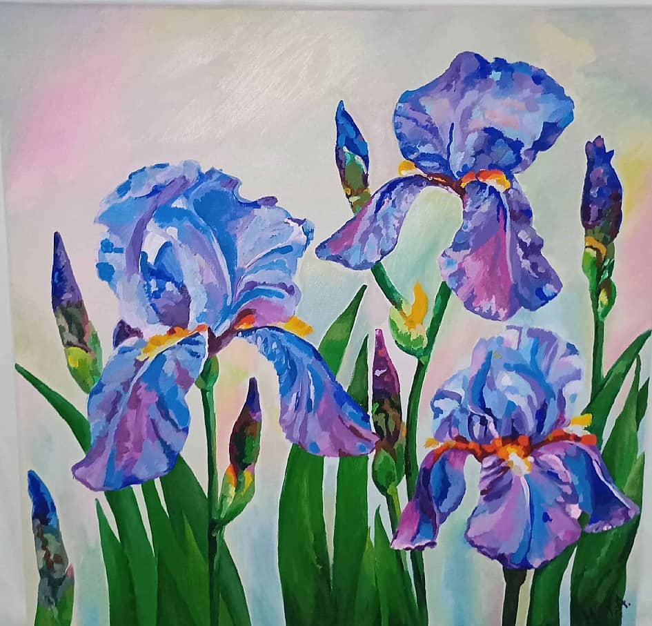 Ирисы в сиреневом тумане