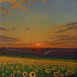 Закат в донской степи