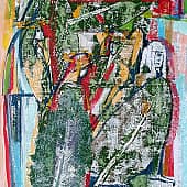 В поиске ,в день Ивана. Из серии " Странная графика" (1), художник Елена Наумова