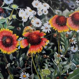 Натюрморт с ромашками