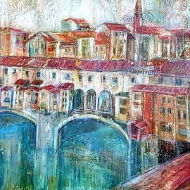 Понте-Веккьо  старый мост  Флоренции ( из серии Путешествия )