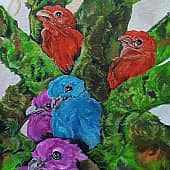 Сон о птицах. Разноцветие.2 вариант.