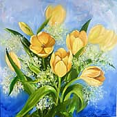 Жёлтые тюльпаны ооо, художник Светлана