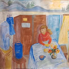 В общежитии