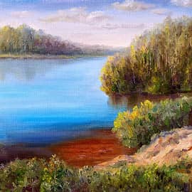 На берегу тихого озера