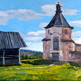 У стен монастыря. Пленэр(1)