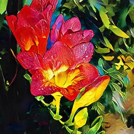 В луче солнца.