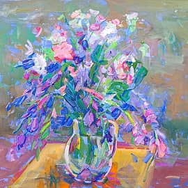 Розовые цветы. Серия натюрморт под открытым небом. Пленэр ZhNataly