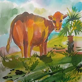 Корова в Абхазии