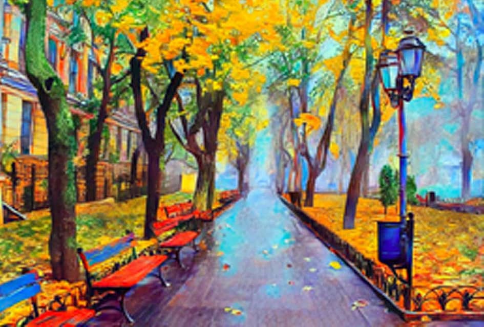 Осенний город.