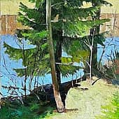 Ель на берегу