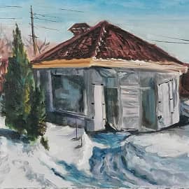 Этюд "беседка"