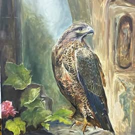 "В старом замке"  Диптих будет, подмалевок ,первый слой