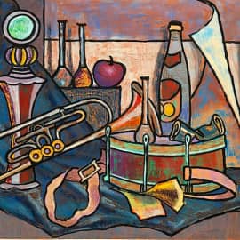 Натюрморт с пионерским барабаном