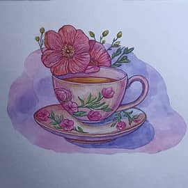 Чай с цветами