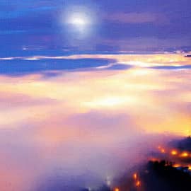 Огни под облаками