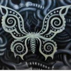 Акрил,масло. Люминофор.