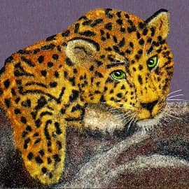 Отдыхающий леопард 2