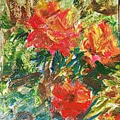 Розы на полянке