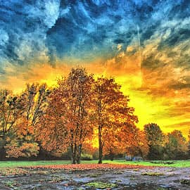 хмурое небо осени