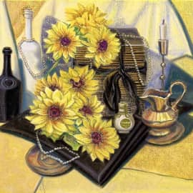 Натюрморт с подсолнухами