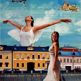 И по воде и по небу. Коллаж.